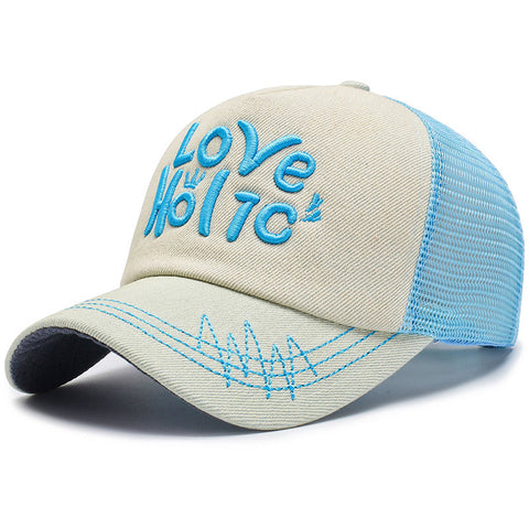 Spring And Summer Fashion Embroidery Alphabet Peaked Cap Outdoor Travel
