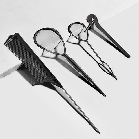 Hair Braiding Tools Comb Set Hairdressing Tress Device Hair Puller Pin Four-piece Set Household Modeling Tail Comb New