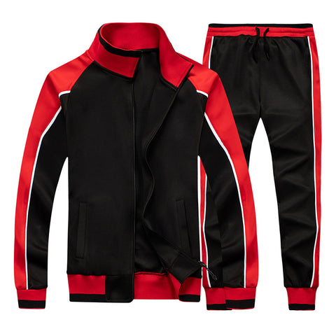 Long sleeve zipper cardigan sports suit