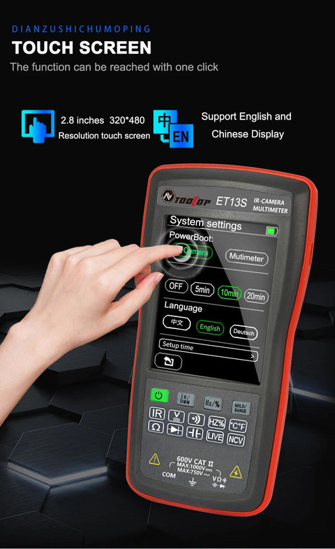 192192 Resolution Thermal Imaging 9999 Count Multimeter 2 In 1