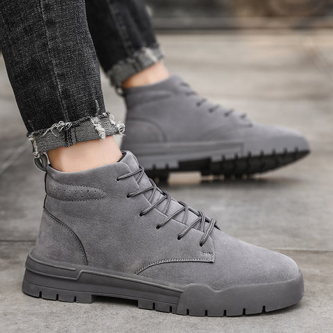 Men's solid color Martin boots