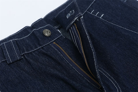 Letter Printing Straight Denim Shorts Men