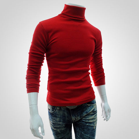 High neck long sleeve sweater