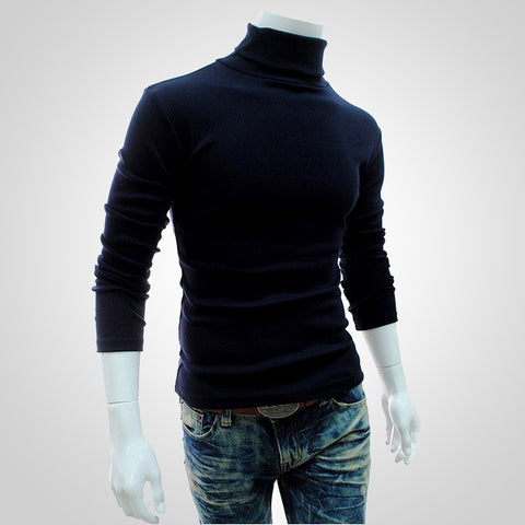 High neck long sleeve sweater