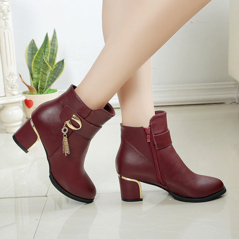 Foreign trade 2021 autumn and winter new style Martin boots, high heel heel high heel side zipper big code bare boots single boots tide