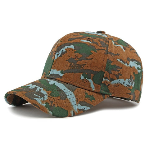 Camouflage Cotton Baseball Cap Outdoor Sun Protection Sports Hard Top Peak Cap