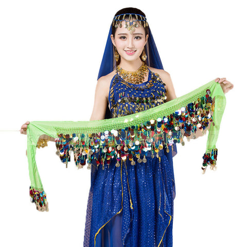Fashion Simple Color Sequins Belly Dance Waist Chain