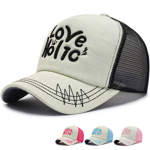 Spring And Summer Fashion Embroidery Alphabet Peaked Cap Outdoor Travel