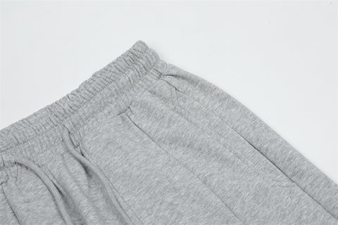 Letter Embroidery Sports Straight Sweatpants Men