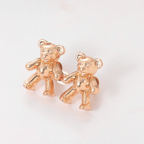Cute Bear Pin Waist Clip Metal Snap Fastener Pants Pins Detachable Button Sewing-Free Buckle Jeans Reduce Waist Tighten Brooch