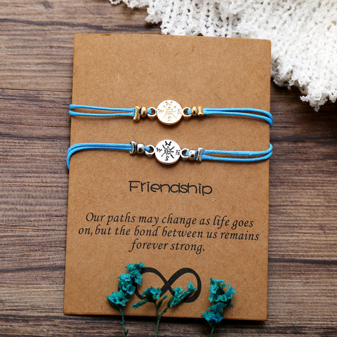 Couple Cardboard Gift Bracelet Set