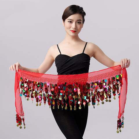 Fashion Simple Color Sequins Belly Dance Waist Chain