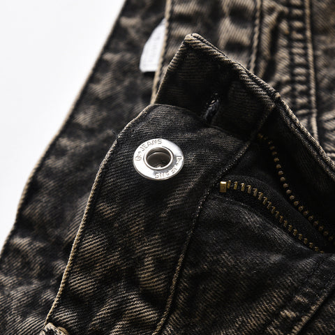 Pleated Loose Denim Trousers Men