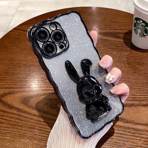 Gradient Phone Case Plating Rabbit Bracket