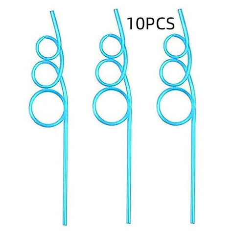 Disposable Plastic Straw With Crystal Shape