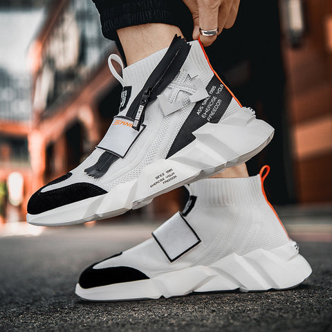 Thick-soled Fashion Socks High-top Flying Knit Sneakers