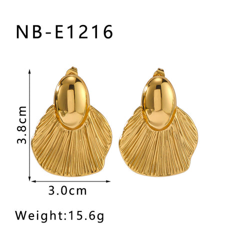 Summer New Electroplating Stainless Steel Studs Women