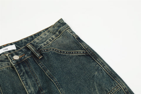 Fashion Washed Denim Overalls Men