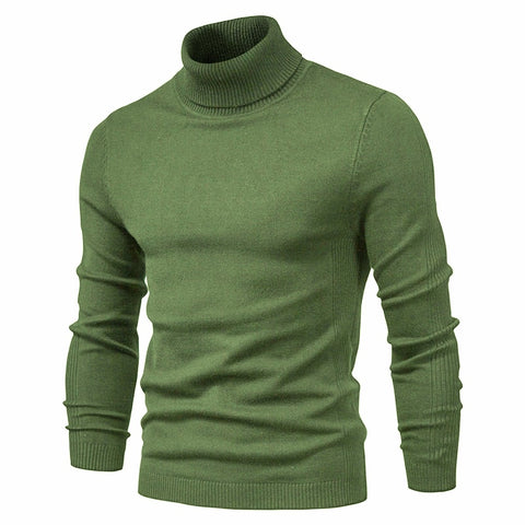 Solid color turtleneck sweater