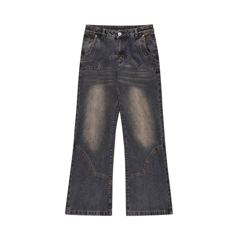 Denim Slightly Flared Denim Trousers For Men