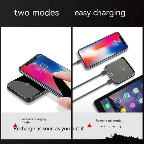 Mini Power Bank Large Capacity Double Face Mirror Thin And Compact