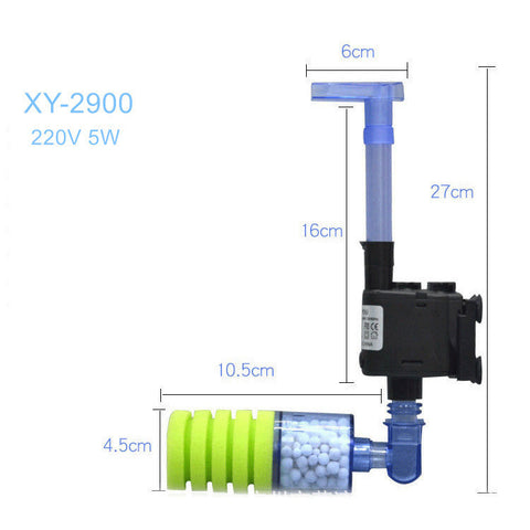 Aquarium Sponge Filter, Submersible Pump, Water Circulation Biochemical Filter