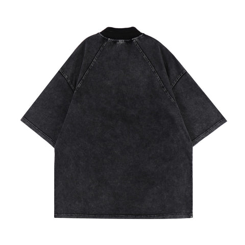 Embroidered Badge Polo Short Sleeve T-Shirt Men