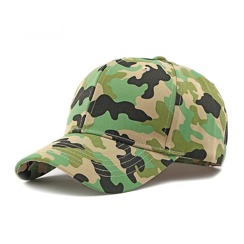 Camouflage Cotton Baseball Cap Outdoor Sun Protection Sports Hard Top Peak Cap