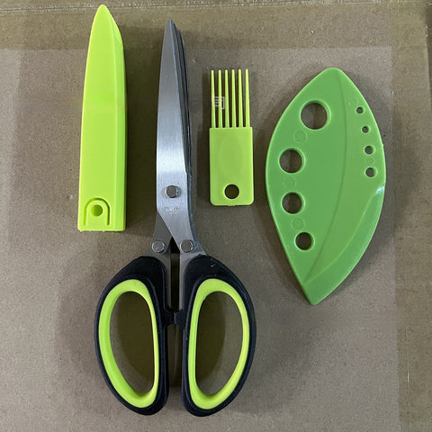 Five-layer Chopped Green Onion Scissors Stainless Steel Spices Herbs And Vegetables