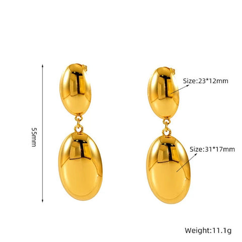 Summer New Electroplating Stainless Steel Studs Women