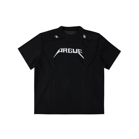 Three-dimensional Cutting Piece Padded Shoulder Short Sleeve