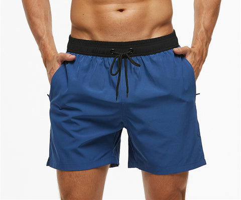 Men's Casual Solid Color Quarter Beach Pants