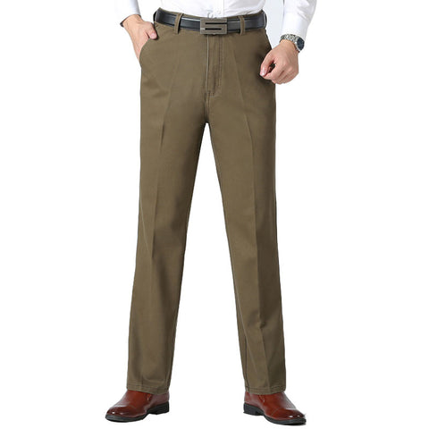 Middle-aged and elderly men's nine-point casual pants