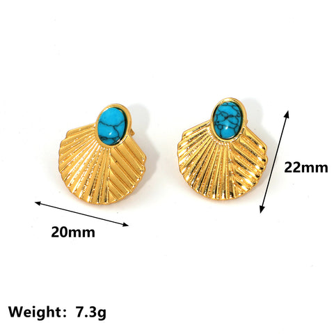 Summer New Electroplating Stainless Steel Studs Women