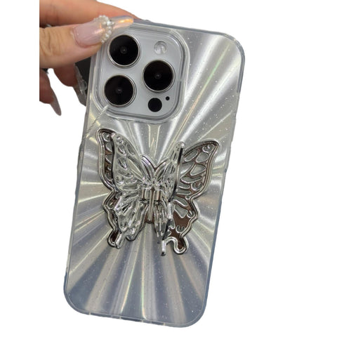 Aurora Three-dimensional Butterfly Bracket Phone Case