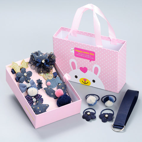 Children's Hair Accessories 18-piece Set Crown Bow Headdress