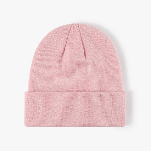 Autumn And Winter Light Board Warm Thickened Double-layer Simplicity Women's Knitted Hat