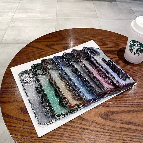 Gradient Phone Case Plating Rabbit Bracket