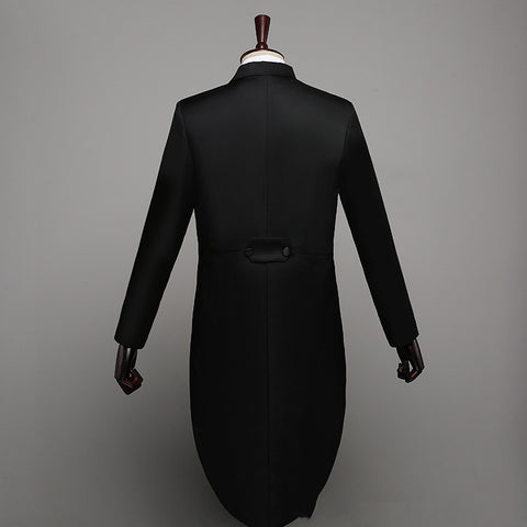 Men's Dress Black Tuxedo Christmas Magic Show Costume