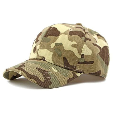 Camouflage Cotton Baseball Cap Outdoor Sun Protection Sports Hard Top Peak Cap