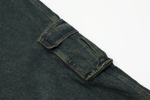 Fashion Washed Denim Overalls Men