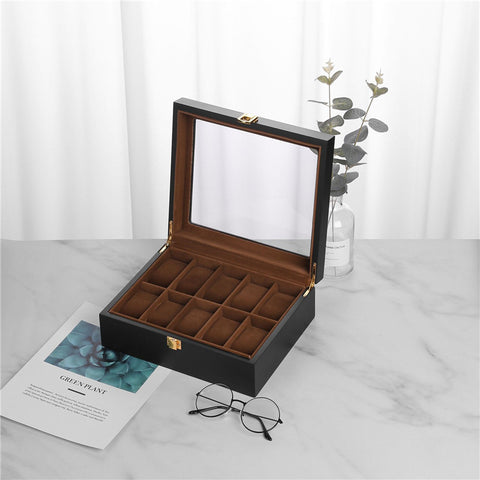 Wooden spray paint coffee 10-digit watch box