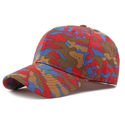 Camouflage Cotton Baseball Cap Outdoor Sun Protection Sports Hard Top Peak Cap