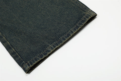 Fashion Washed Denim Overalls Men