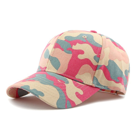 Camouflage Cotton Baseball Cap Outdoor Sun Protection Sports Hard Top Peak Cap