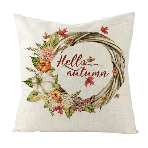 Christmas Pillow Cover Cartoon Letter Print Cushion Cover Office Sofas Pillow Cover