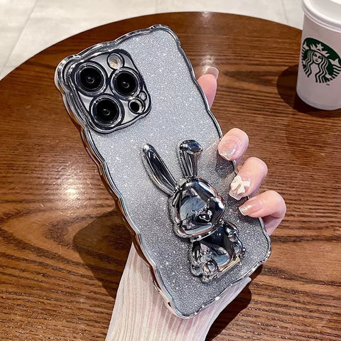 Gradient Phone Case Plating Rabbit Bracket