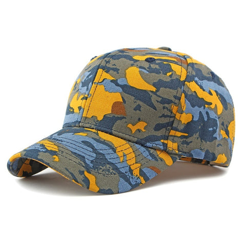 Camouflage Cotton Baseball Cap Outdoor Sun Protection Sports Hard Top Peak Cap