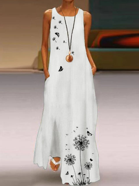 Summer New Style Women's Pocket Fashion Printed Dress