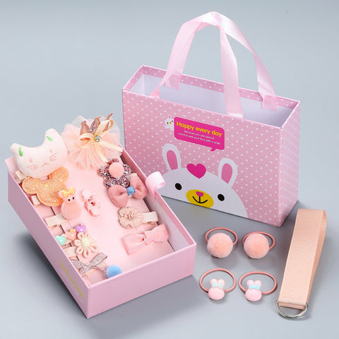 Children's Hair Accessories 18-piece Set Crown Bow Headdress